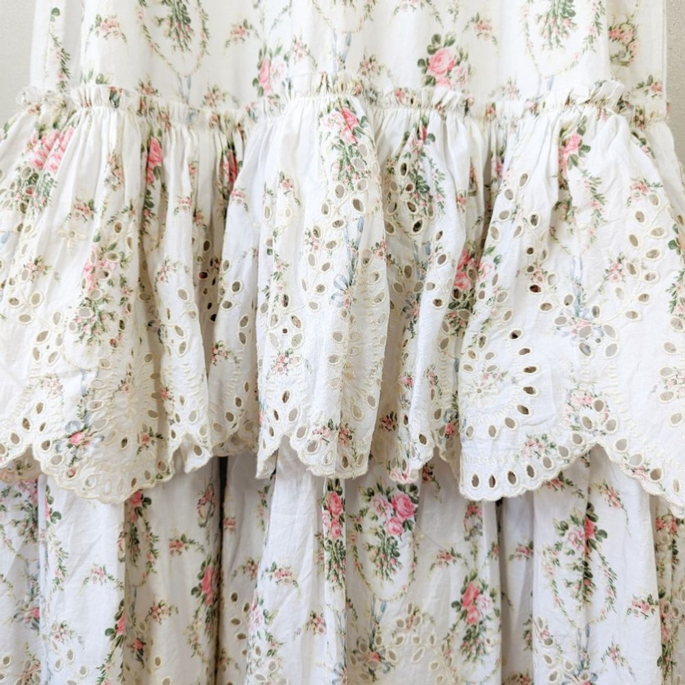Loveshackfancy Cottage Floral Toulon Eyelet Dress NWT Sz 6 in Vanilla Ki… - Picture 11 of 16